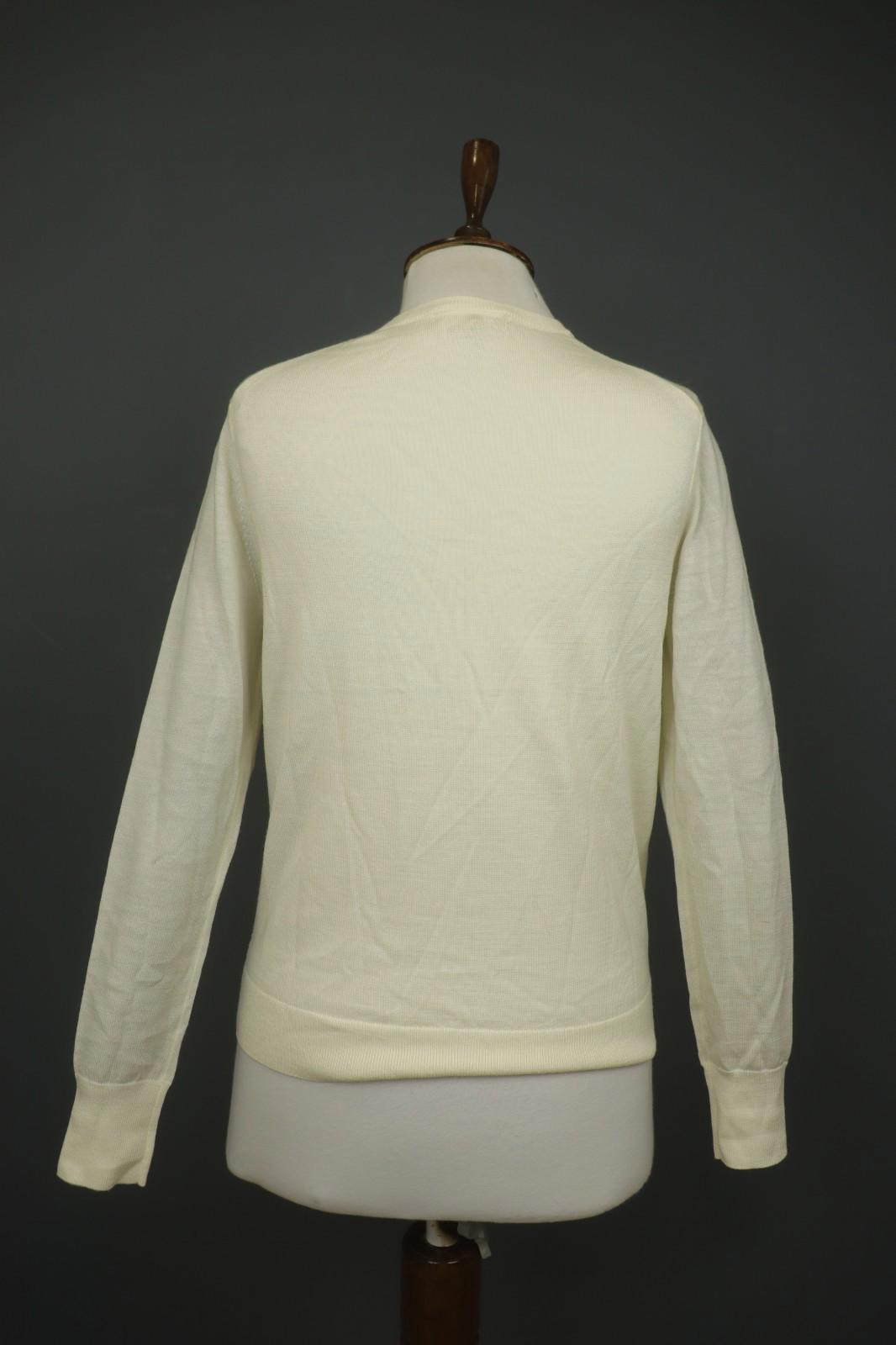 LA MAILLE SEZANE Cream Knitted Raglan Sleeve Crew Neck Pullover Sweater – Size XS