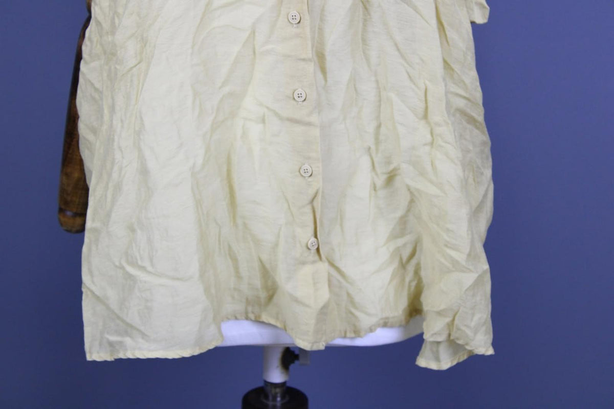 RUNDHOLZ Beige Classic Fit Collared Long Sleeve Button Front Shirt Top – Size L