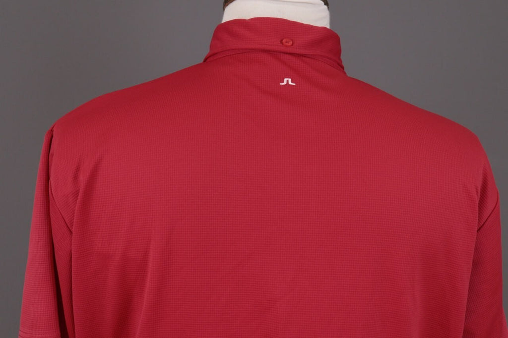 J.Lindeberg Red Sport Golf Short Sleeve Polo Shirt – Size XL