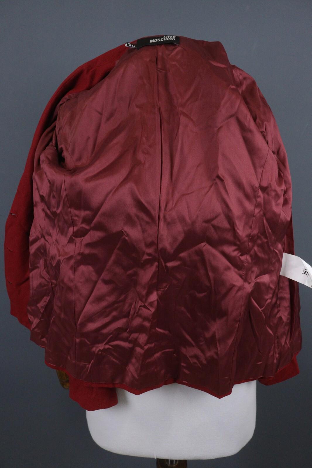 LOVE MOSCHINO Red Long Sleeve Three Button Coat Blazer – Size US 6