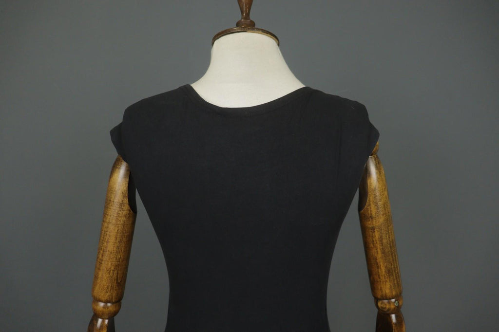 GUDRUN SJODEN Black Cotton Round Neck Sleeveless Pullover Tank Dress – Size S