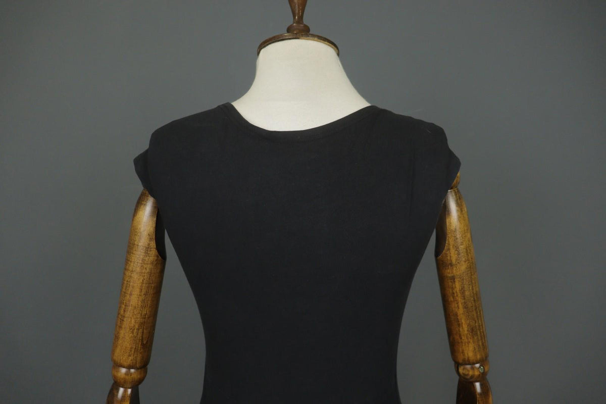 GUDRUN SJODEN Black Cotton Round Neck Sleeveless Pullover Tank Dress – Size S