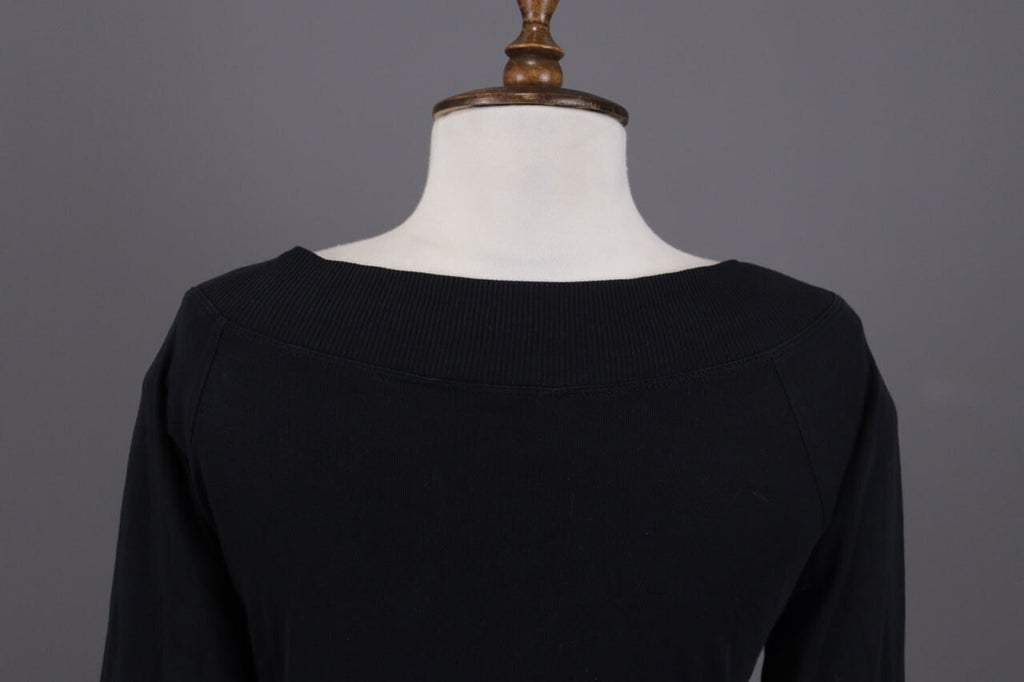 Lauren Ralph Lauren Black Leather Strap Cotton Sweater – Size M