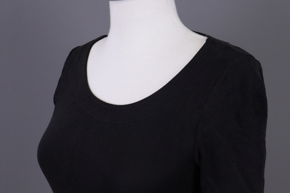 Wolford Black Short Sleeve Bodycon Top Shirt – Size XS