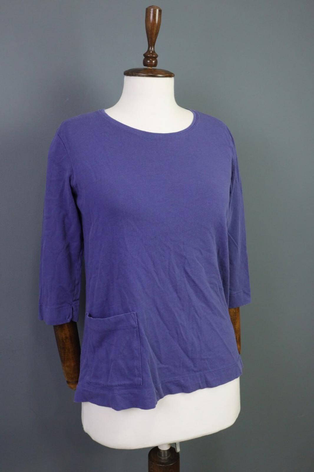 Used GUDRUN SJODEN Blue 3/4 Sleeve Top Blouse Shirt – Size S