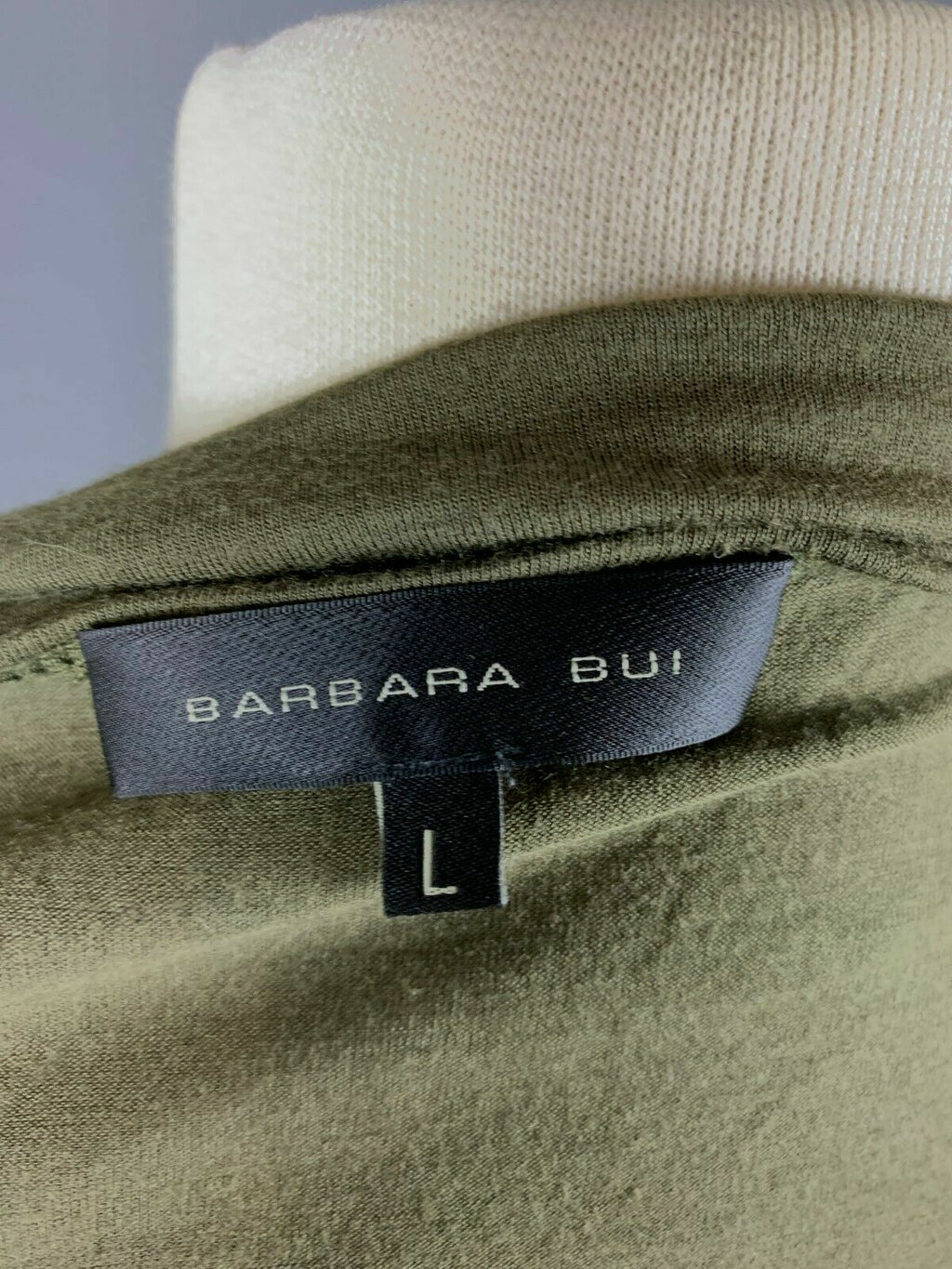 Barbara Bui Olive Boat Neck Viscose Cashmere Sweater – Women's L