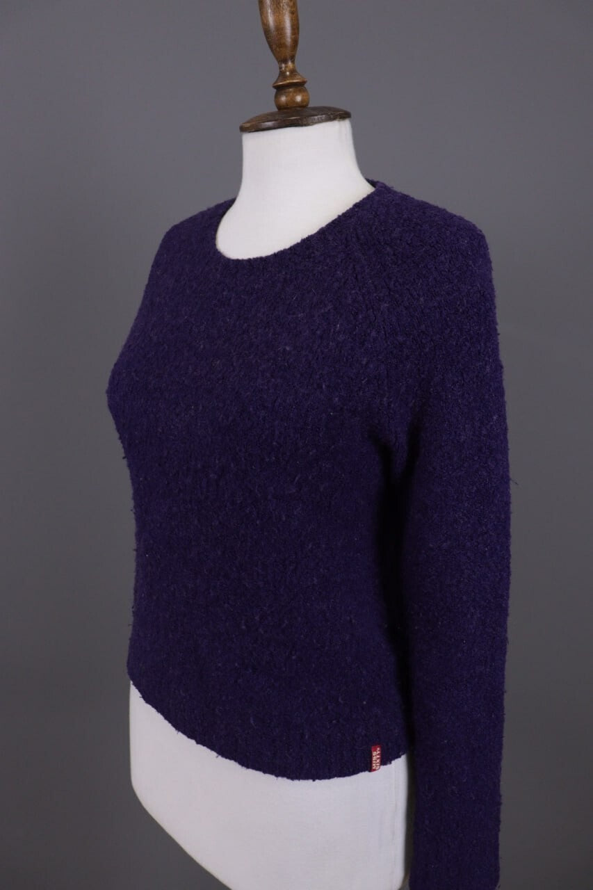 Miss Sixty Purple Knit Cropped Sweater – Size S