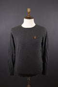 Naketano World Gray Cotton Knit Long Sleeve Sweater – Size L