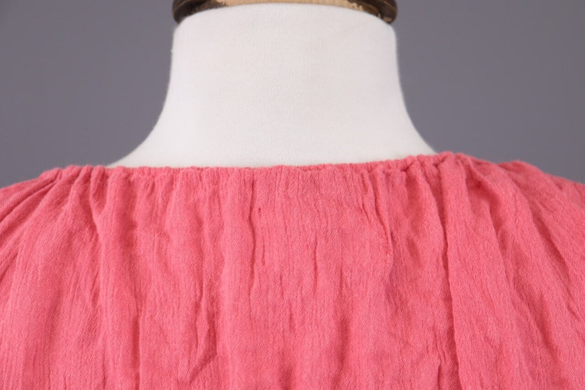 Denim & Supply Ralph Lauren Pink 3/4 Sleeve Drawstring Blouse Top Shirt – Size M