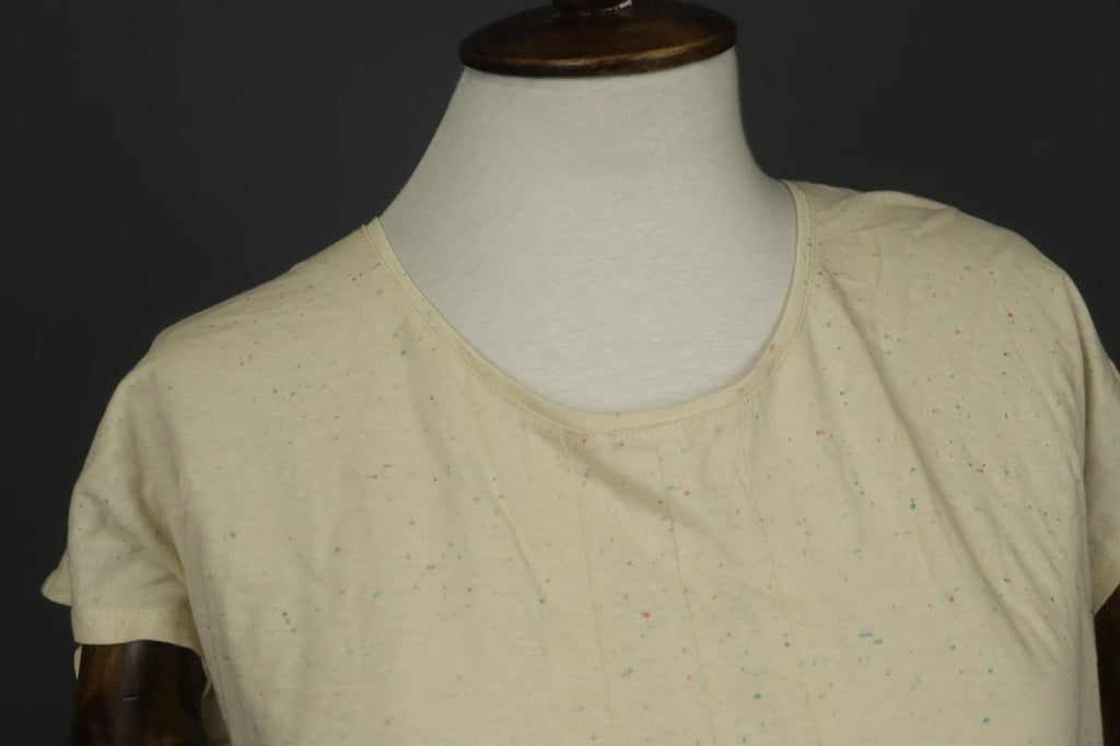 GUDRUN SJODEN Multicolor Cotton Pleated Short Sleeve Crew Neck Tank Dress – Size M