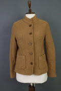 EMILY VAN DEN BERGH Brown Wool Knit Button Blazer Cardigan – Size 40
