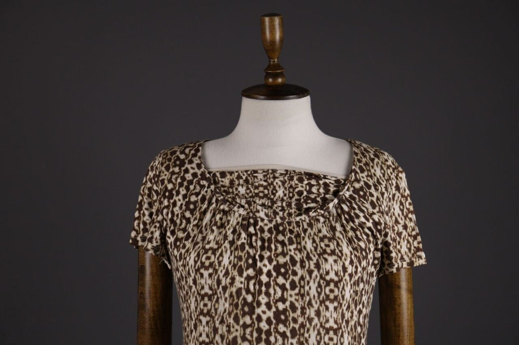 Weekend Max Mara Multicolor Leopard Print A-Line Sheath Midi Dress – Size L