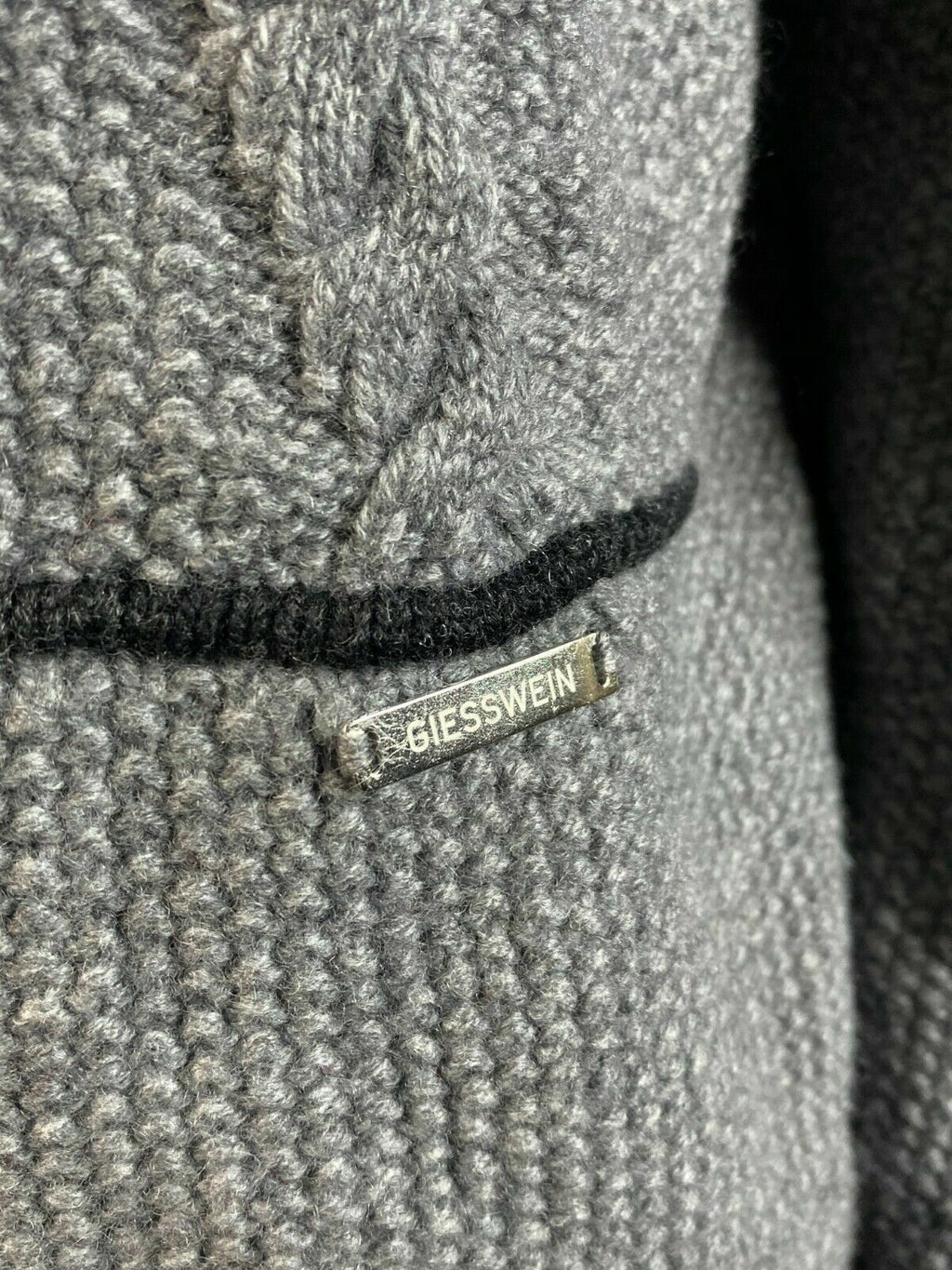 Giesswein Austria Grey Wool Knit Cardigan Jacket – Women's 44 / GB 30 / USA 14