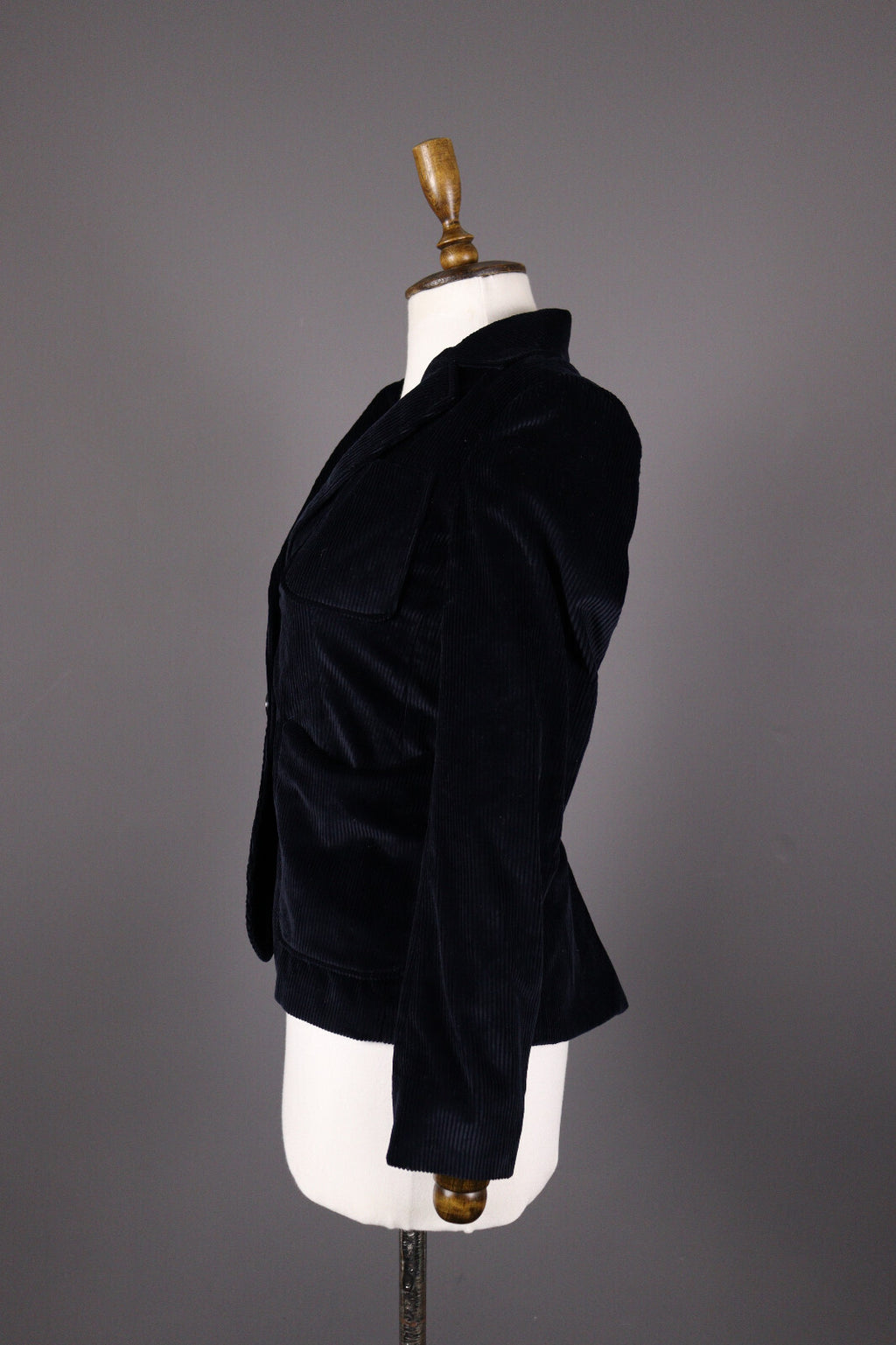 Weekend Max Mara Black Corduroy Two Button Blazer Jacket – Size I 38 / GB 6