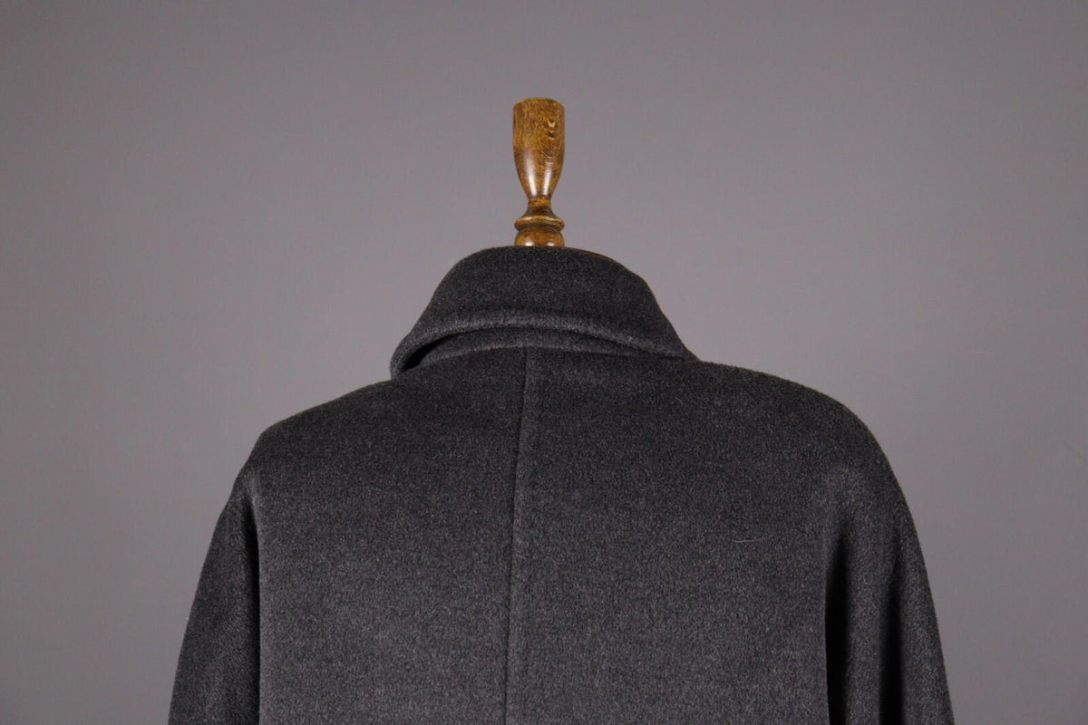 MAX MARA Gray Wool Double Breasted Relaxed Overcoat – Size US 10
