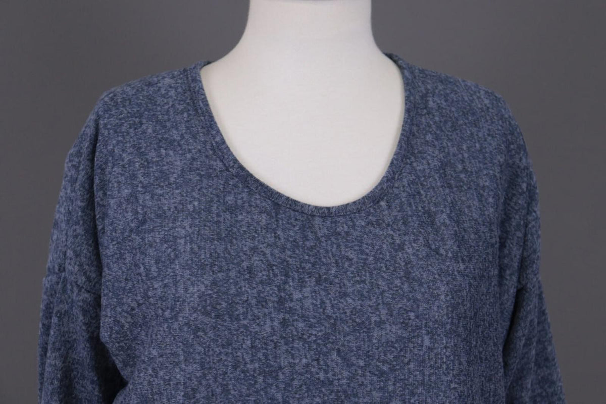 THE ELDER STATESMAN Blue Cashmere Knit Oversized Sweater M