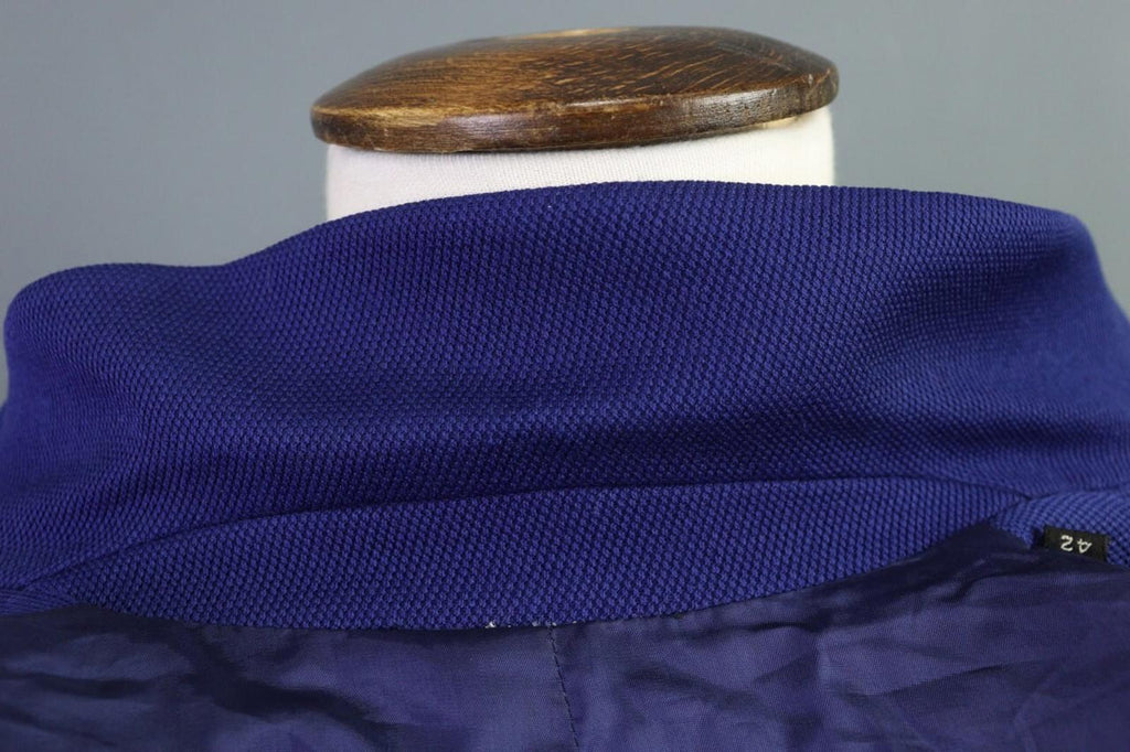 VERSACE CLASSIC V2 Blue Single Breasted Cropped Blazer Coat – Size 42
