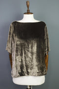 TOAST Brown Corduroy Silk 3/4 Sleeve Blouse Shirt – Size 12