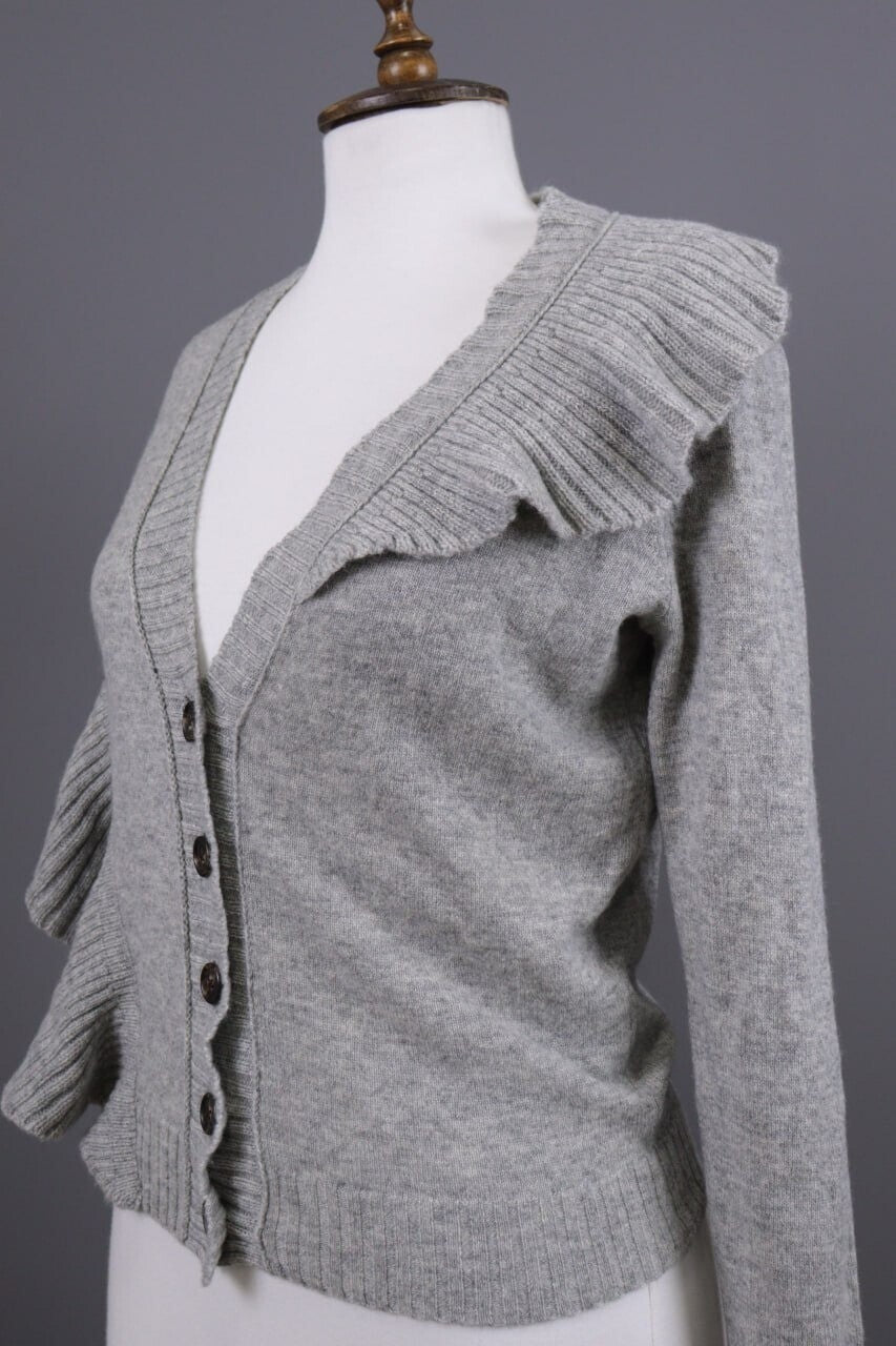 J.Crew 100% Cashmere Gray Knit Cardigan Sweater – Size XS