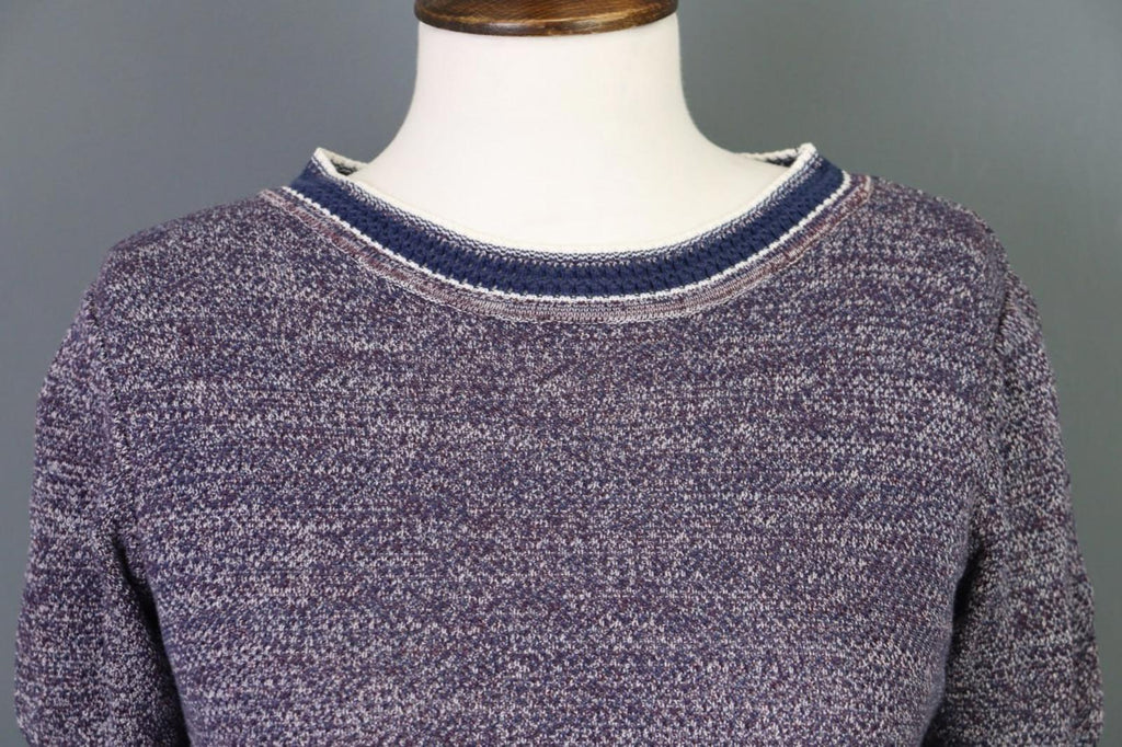 CHANEL Multicolor Knitted Crew Neck Short Sleeve Pullover Sweater – Size S / M