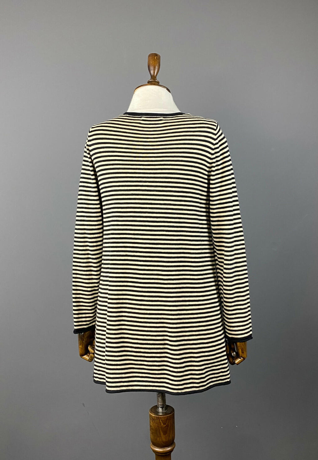 GUDRUN SJODEN Striped Wool Long Sleeve Top Tunic – Size S