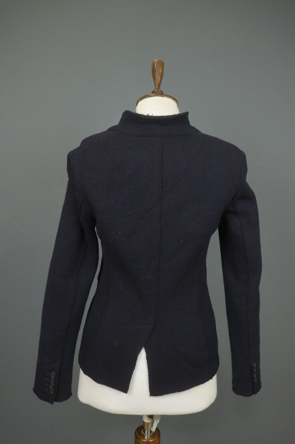 BARENA Black Knit Long Sleeve Patch Pocket Button Front Blazer Jacket – Size 42