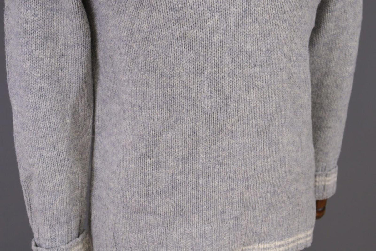 DEVOLD Gray Vintage Fair Isle Turtle Neck Wool Knit Ski Sweater – Size M