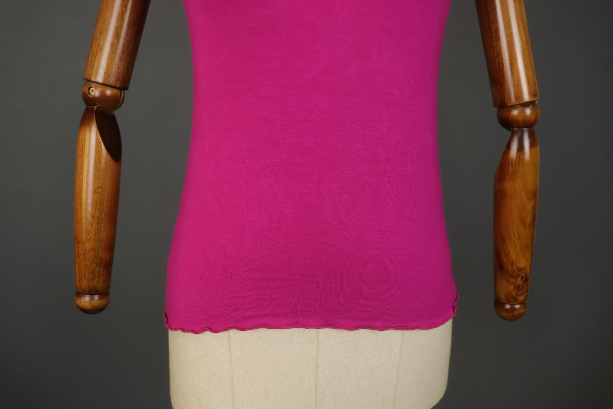 GUDRUN SJODEN Pink Modal Sleeveless Round Neck Stretch Pullover Tank Top – Size S