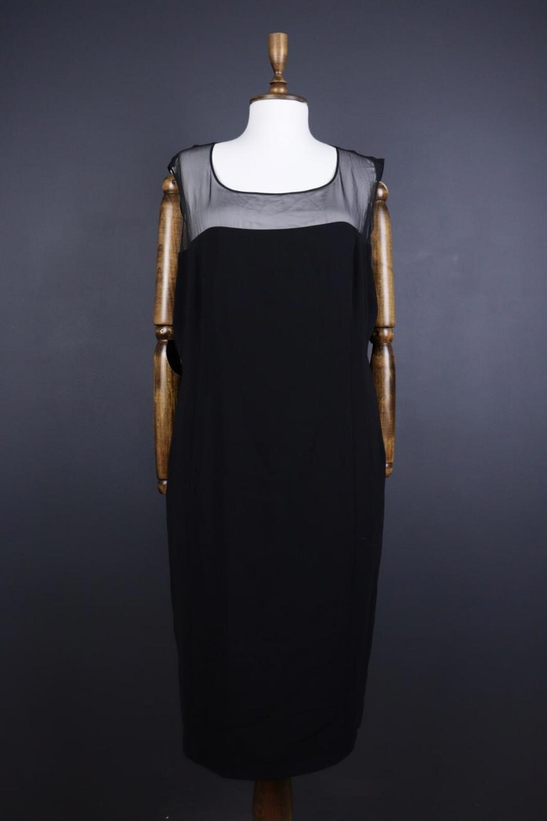 MARINA RINALDI Black Evening Sleeveless Tank Long Dress – Size 23