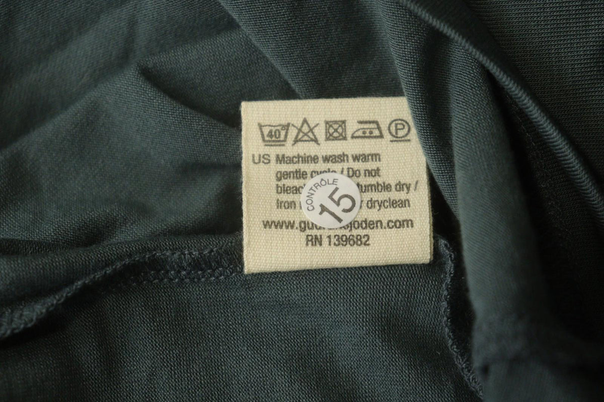 GUDRUN SJODEN Green Lyocell Slim Fit Round Neck Pullover Blouse Top – Size M