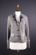 Bottega by Elisa Cvaletti Gray Lagenlook Lightweight Blazer Jacket – Size L