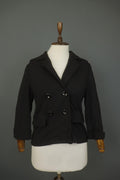 MARIMEKKO Ritva Falla Black Formal Notch Lapel Double Breasted Blazer Jacket S/M