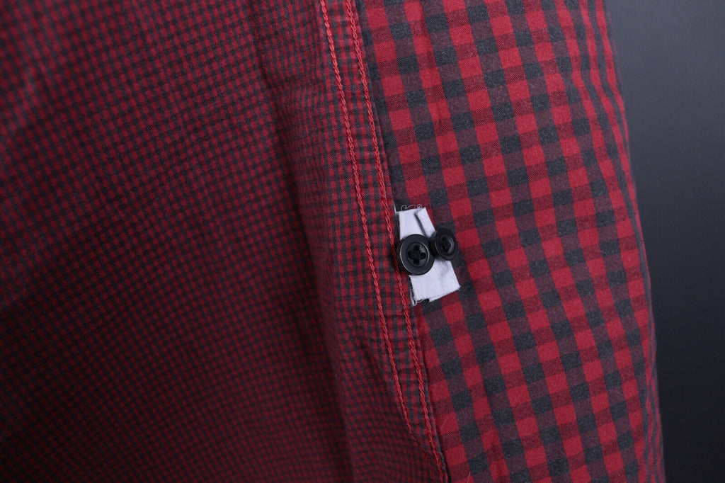Desigual Regular Fit Red Check Long Sleeve Button Down Shirt – Size S