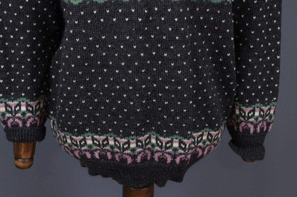DALE OF NORWAY Black Deer Fair Isle Wool Knit Ski Sweater – Size XXL / 2XL