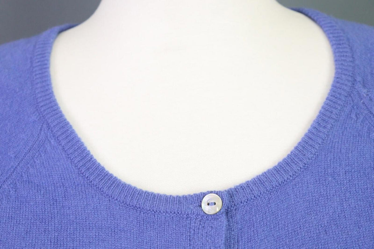 GUDRUN SJODEN Blue Cashmere Knit Cardigan Sweater – Size M