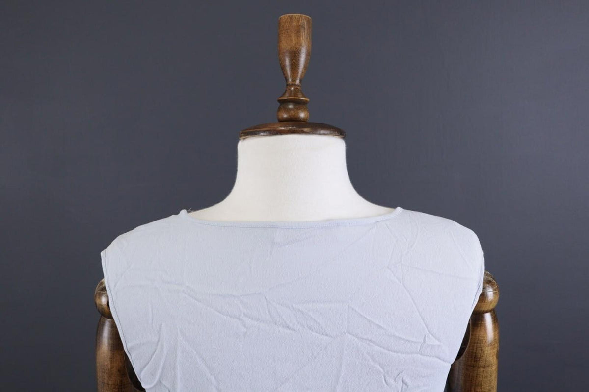 FABIANA FILIPPI Blue Sleeveless Silk Tank Top Tunic – Size 46 Large