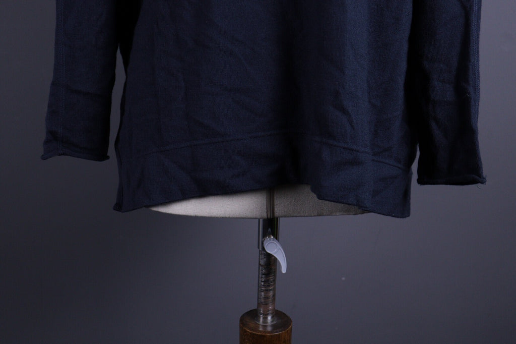 Annette Gortz Dark Blue Wool Hooded Oversized Sweater – Size M