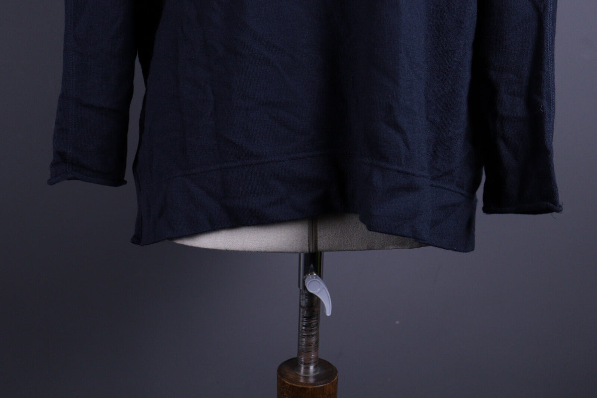 Annette Gortz Dark Blue Wool Hooded Oversized Sweater – Size M