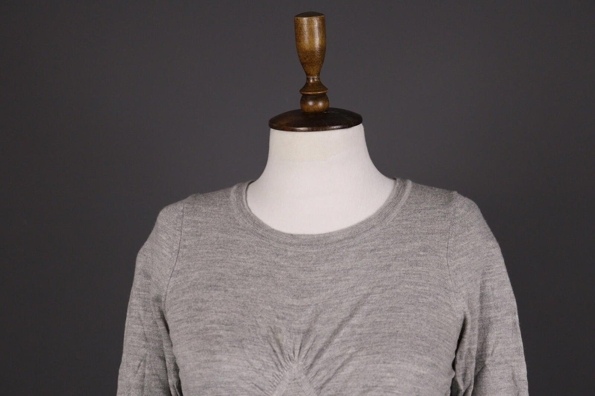 ESCADA Gray Wool Silk Cashmere Long Sleeve Top Shirt – Size 40
