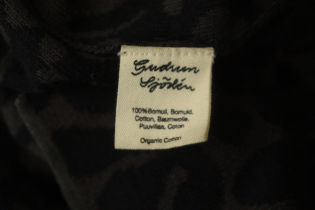 GUDRUN SJODEN Brown Floral 100% Cotton Button-Front Cardigan Sweater – Size S