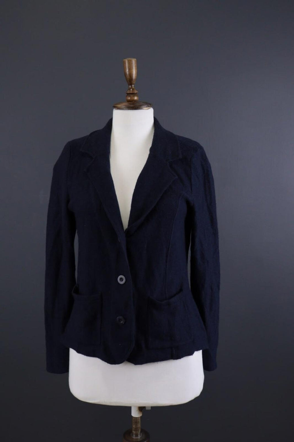 SONIA RYKIEL Blue Knit Single Breasted Blazer Jacket – Size M – Used