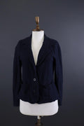 SONIA RYKIEL Blue Knit Single Breasted Blazer Jacket – Size M – Used