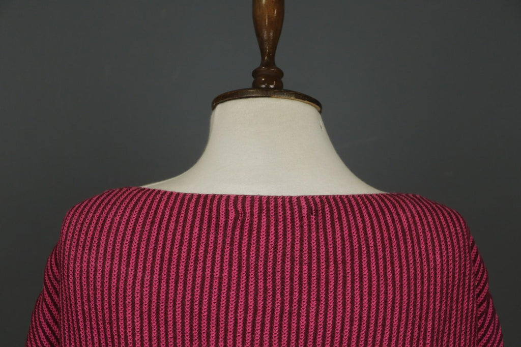 GUDRUN SJODEN Pink 100% Cotton Knit Long Sleeve Round Neck Sweater – Size L/XL