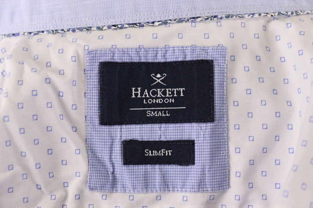 Hackett London Slim Fit Blue Long Sleeve Button Down Shirt – Size S