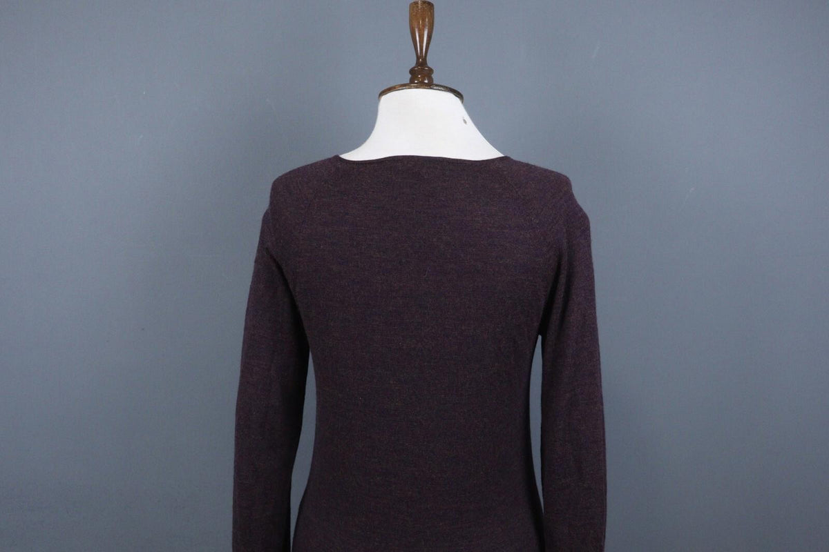 VTG ISABEL MARANT ETOILE Purple Tight Knit Wool Button Front Knit Sweater – Size 2
