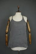 RUNDHOLZ Gray Round Neck Wide Strap Regular Fit Pullover Tank Top – Size M