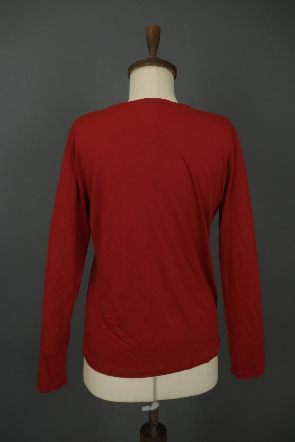 GUDRUN SJODEN Red 100% Modal Long Sleeve Crew Neck Pullover Blouse Top – Size L