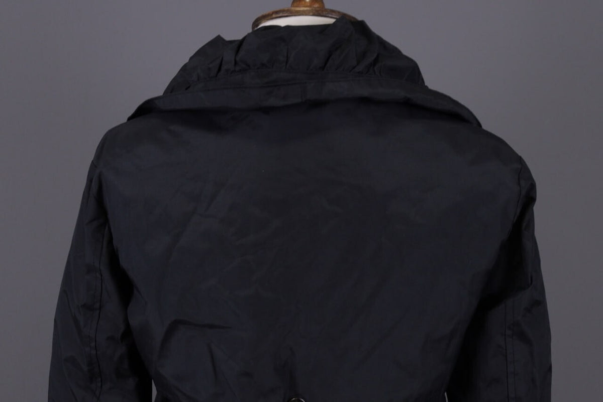 Cop. Copine Black Lagenlook Full Zip Veste Designer Parka Coat Jacket – Size 30