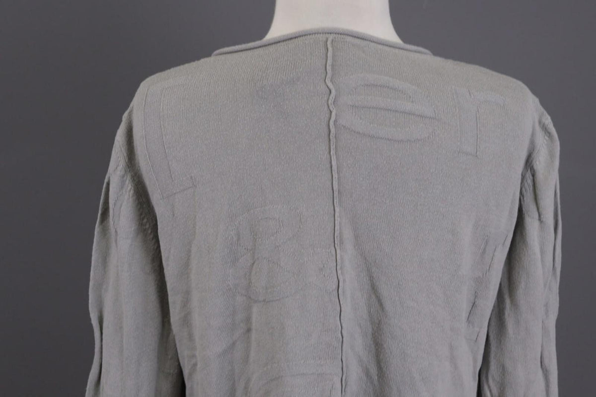 RUNDHOLZ Gray Embroidered Lagenloook Relaxed Cardigan Sweater – Size XL