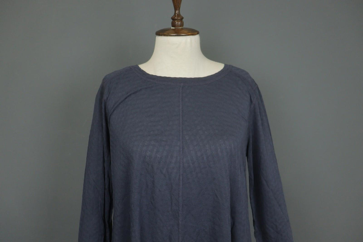 GUDRUN SJODEN Gray Round Neck Long Sleeve Regular Fit Pullover Tunic Dress Sz M